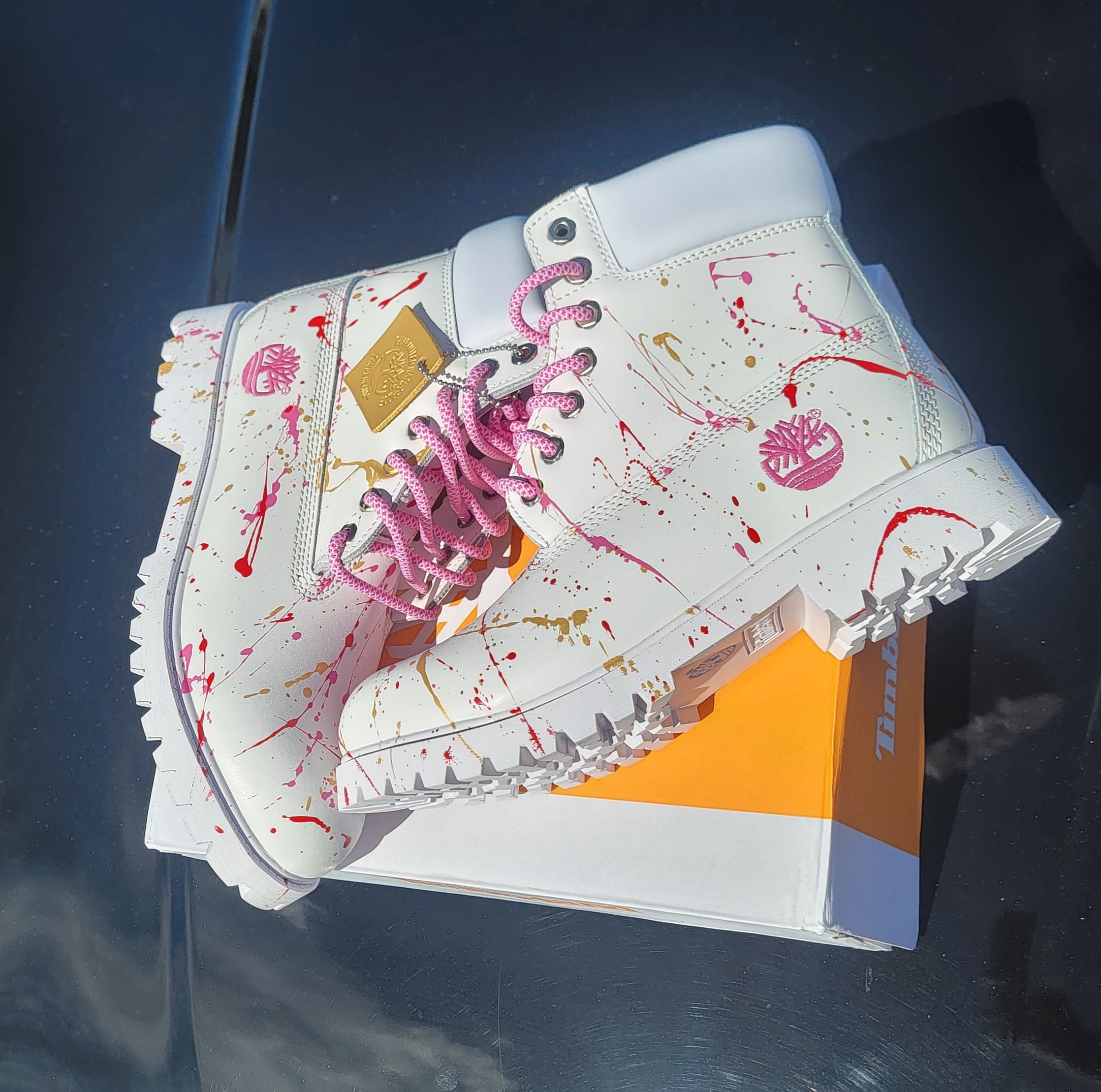 pale pink timberland boots