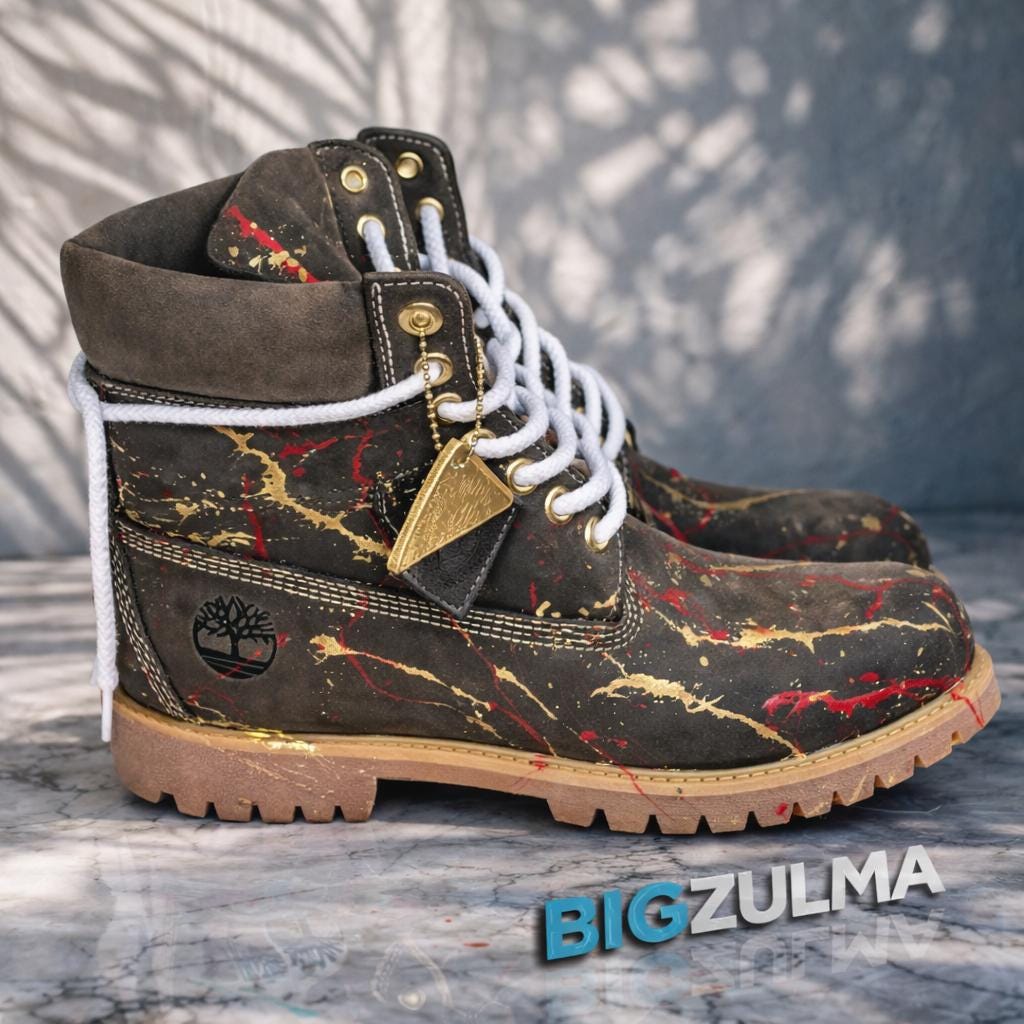 Paint Splatter Timberlands - Etsy display picture 1