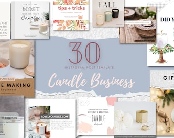 Minimal Candle Business Instagram Post Template|Scented Candle IG Feed Post|Soy Candle IG Template|Candle Quotes Template|Candle Templates