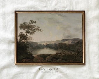 Hidden Lake - Vintage Kunstdruck - Landschaftsmalerei - Schlafzimmer Dekor - Moody Landschaft - Galerie Wandkunst - Home Interior Dekor