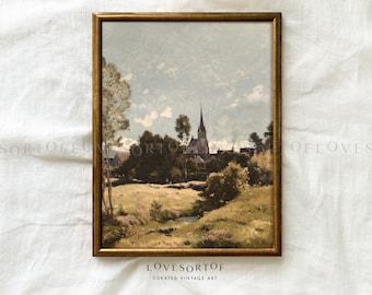 Französische Landschaft - Vintage Landschaftskunst - Wohnkultur - Französischer Künstler - Landschaftsmalerei - Physischer Druck