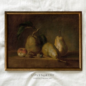 Still Life of Pears - Fruit Still Life Painting - Kitchen Decor - French Home Styling - Physical Art Print