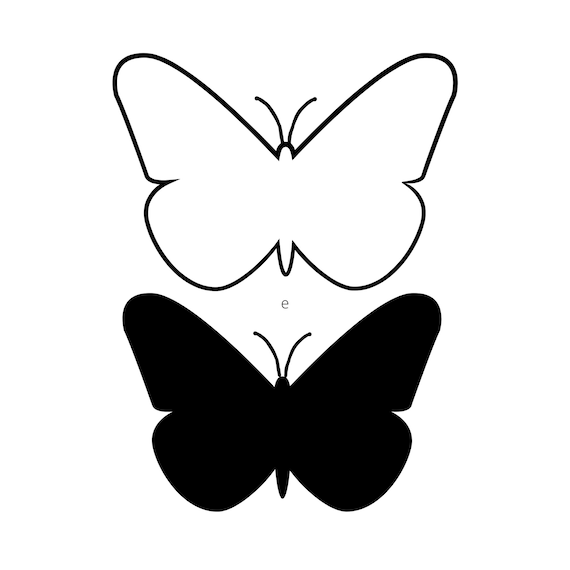 Simple Butterfly Drawings Black And White