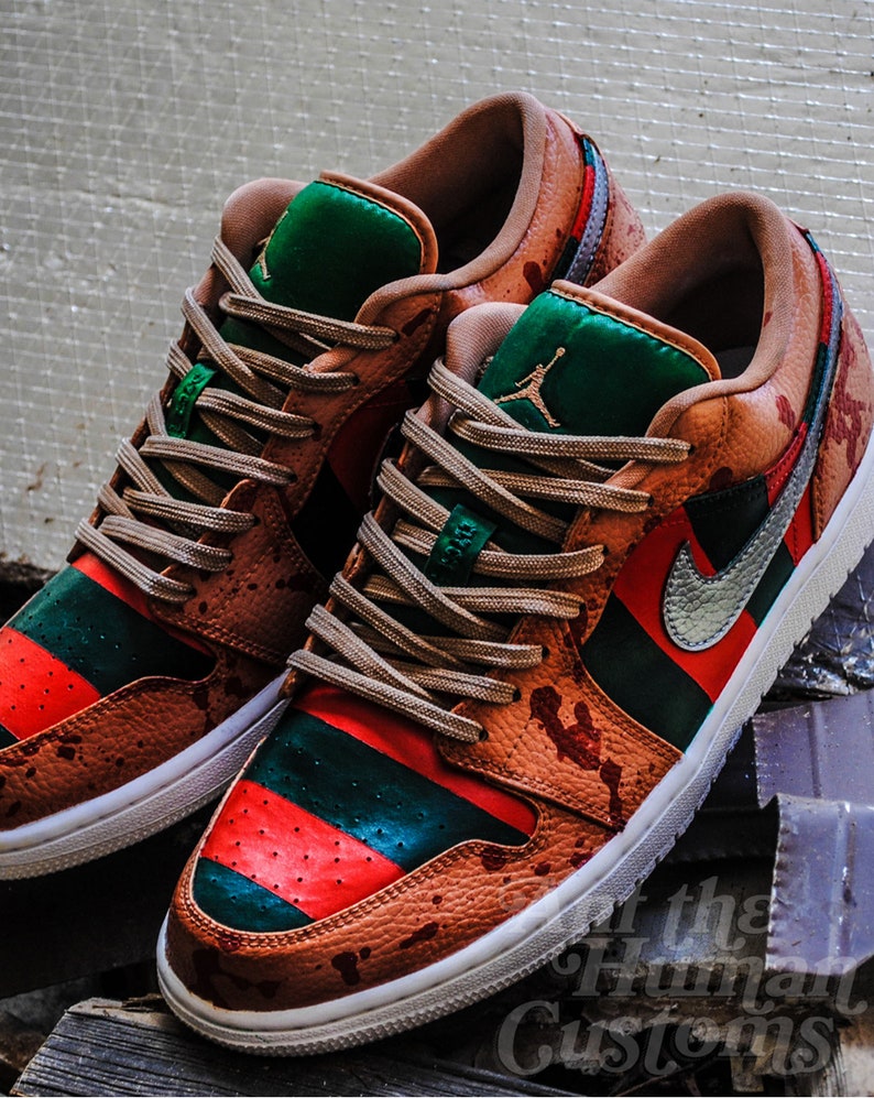 Freddy Kruger Jordan 1 Low | Etsy