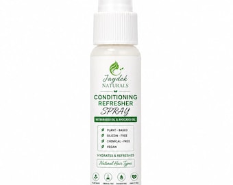 Hydraterende haarspray voor het opfrissen van krullend haar | Natuurlijke ontwarrings- en anti-frizz spray voor haar met textuur 3B-4C | Veganistische haarconditioner