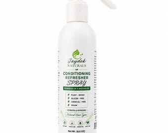 Hydraterende haarspray voor het opfrissen van krullend haar | Natuurlijke ontwarrings- en anti-frizz spray voor haar met textuur 3B-4C | Veganistische haarconditioner