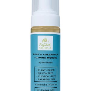 Rose Calendula Curl Mousse for 3B–4C Hair 8oz – Moisturizing Styling Foam for Coily, Curly Hair, Lightweight Hold, Frizz Control & Volume