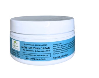8 oz Aloe Vera and Shea Butter moisturizing hair cream, Ayurvedic hair conditioning Moisturizer
