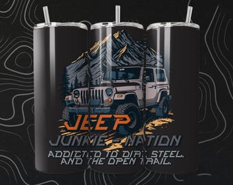 4x4 Junkie-Nation 5-Bundle 20oz Tumbler Wrap Set | 9.3x8.2 PNG Digital Download