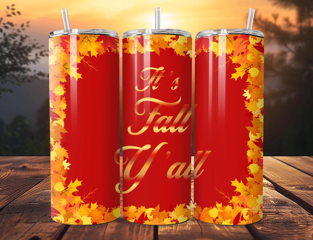 Fall Leaves Tumbler Wrap Designs: 20oz Skinny Tumbler (digital Download ...