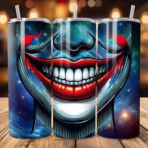 Joker Face 20oz Tumbler Sublimation Wrap – Instant Digital Download