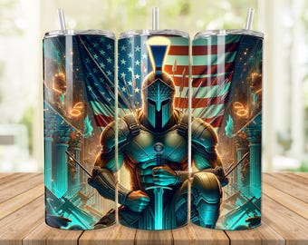 Design de copo térmico Spartan American Patriot – Download digital instantâneo