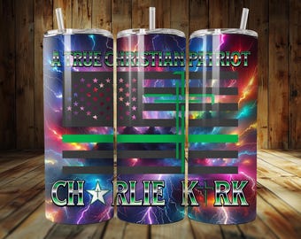 Charlie Kirk Tumbler Wrap Bundle: Christian Patriot Design (Digital Download)