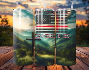 Paquete de envoltorios para vasos de Charlie Kirk: Diseño patriota cristiano (descarga digital)