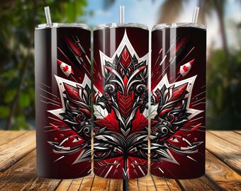 Canadian Patriot 20oz Tumbler Sublimation Wrap – Instant Digital Download