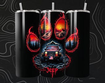 Stars & Stripes 4x4 Tumbler Wrap | Patriotic PNG Bundle (20oz)