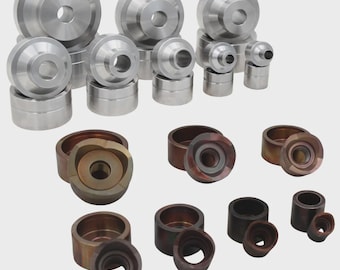 8 Piece Dimple Die and 7 Piece Knockout Set Combo - Both sets are "Tube" size and ready for hard use - Made in the USA