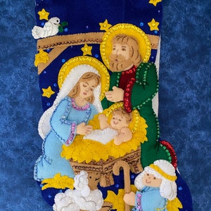 Finished Bucilla Christmas stocking