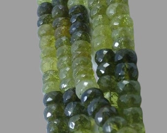 Natural Grossular Garnet Faceted Rondelle Shape Gemstone Beads, Grossular  Faceted Gemstone Beads.
