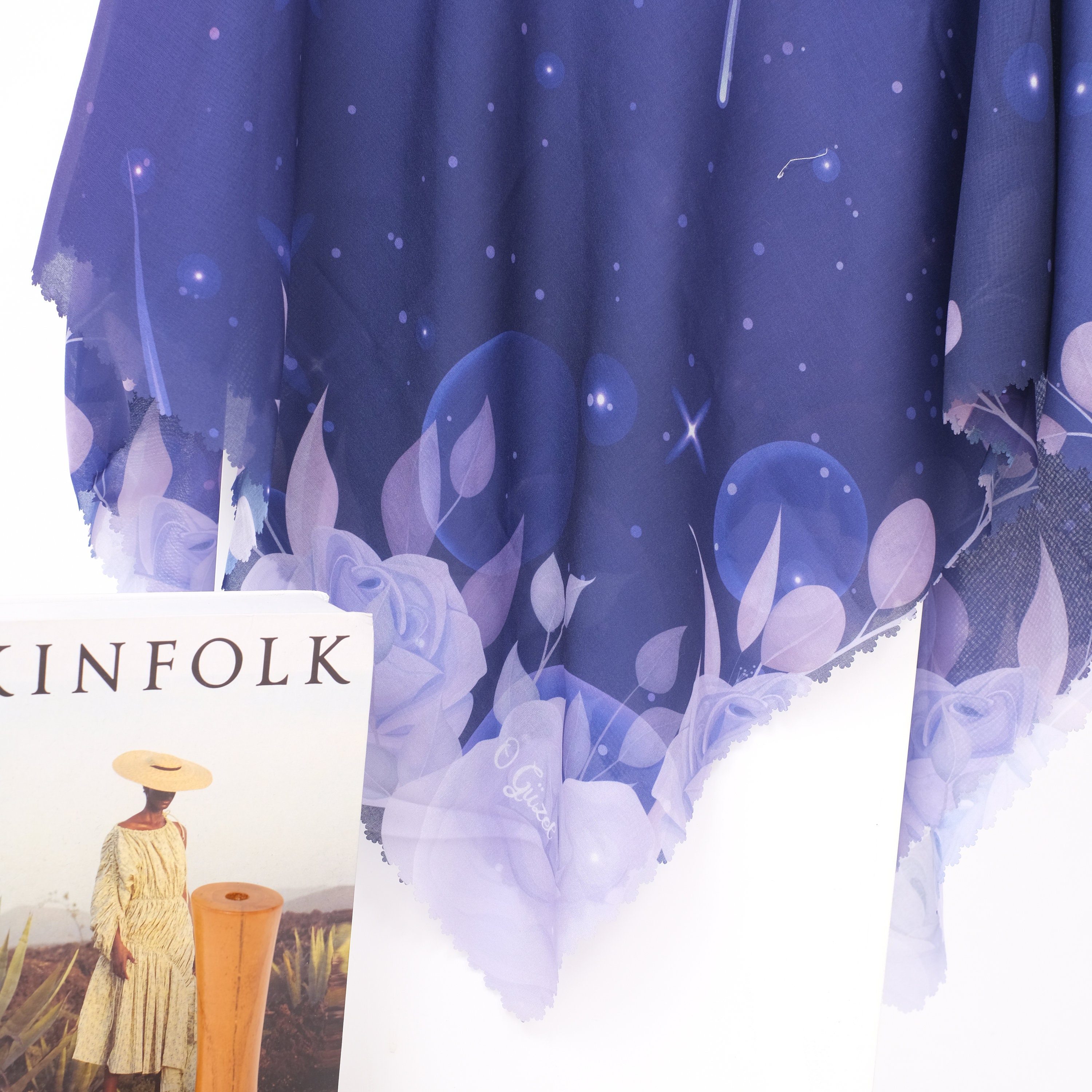 Exclusive Large Square Printed Scarf- Rona Scarf in Lembayung