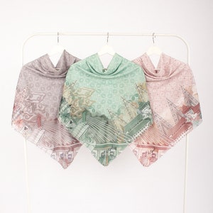 Exclusive Large Square Premium Printed Scarf - Indonesia Scarf