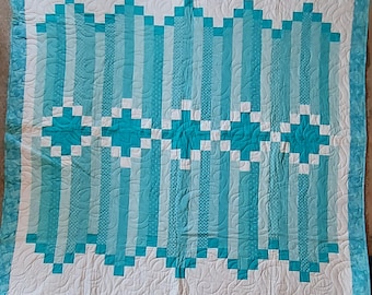 Aqua Line Dance Quilt