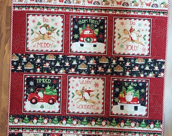Gnomies Tree Farm Lap Quilt