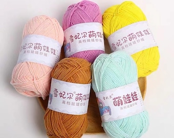 4-ply Yarn for Crochet/ Handmade/DIY - Milk Cotton-Ideal for Crochet Beginner
