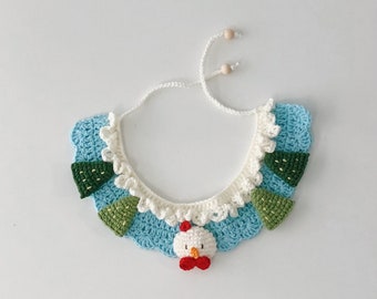 Crochet pet bib/collar/neckwear - 100% handmade - Snowman - Christmas limited