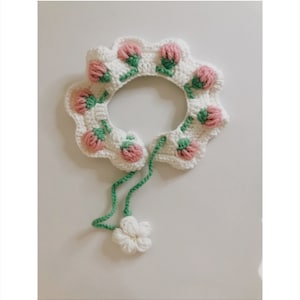 Crochet Pet Bib - Lovely Strawberry - 100% handmade