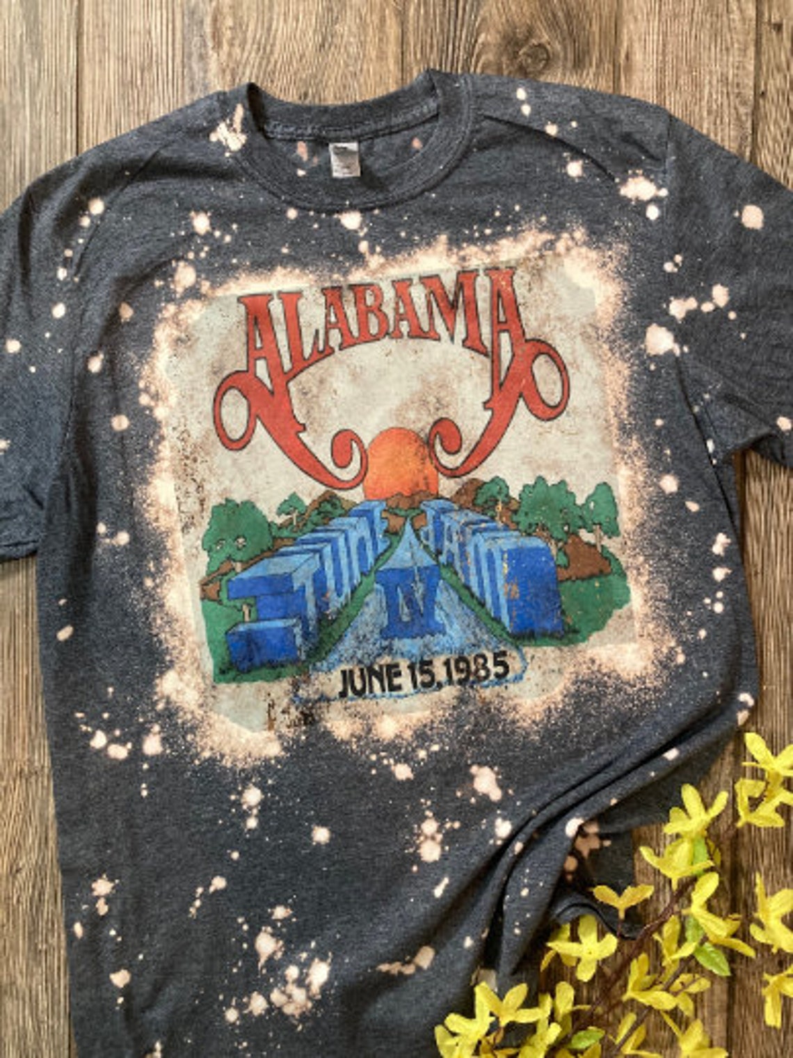 Alabama June Jam Bleached Graphic Tee | Etsy