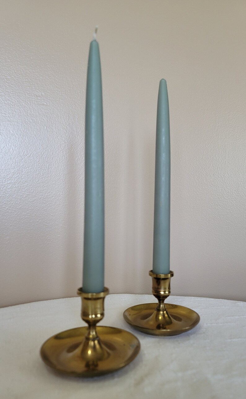 Vintage Solid Brass Candle Stick Holders Mcm Home Decor Etsy