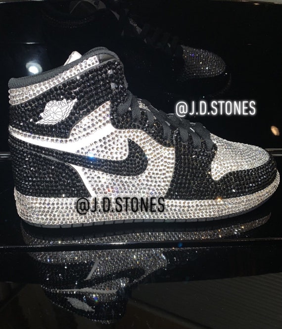 Custom Hand Placed Swarovski Crystals Air Jordan 1s | Etsy UK