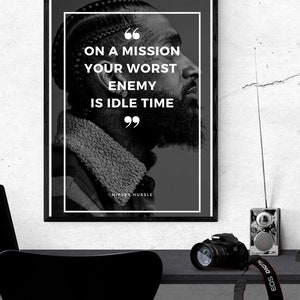 NIPSEY HUSSLE, hip hop poster, hip hop print, dorm decor, 90s hip hop, 2000s hip hop, hip hop nursery