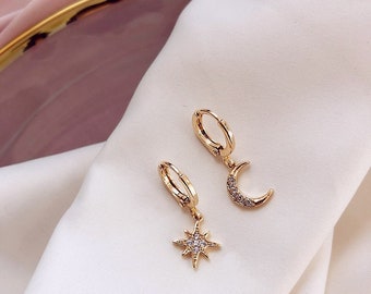 Simple Style Everyday Wear Earrings Gift for Her Huggie Wire Earrings Minimalist Water Drop Earrings Gold Earrings Silver Earrings Sieraden Oorbellen Oorbellen & druppelhangers 