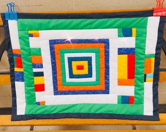 Gee’s Bend “Geometric Cotton Wall Hanging”, Machine Stitched (19.5 x 26.5)