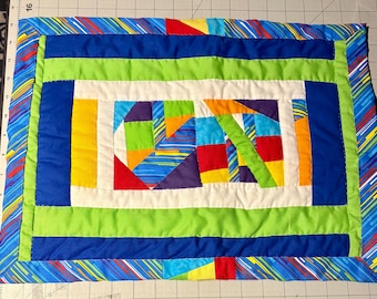 Gee’s Bend “Peace by Pieces” machine stitched, hand quilted Cotton Fiber Art