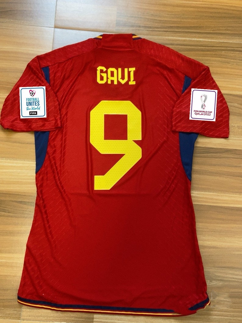 Gavi Jersey Men's 2022 World Cup Spain Soccer Jersey 9 Etsy Canada