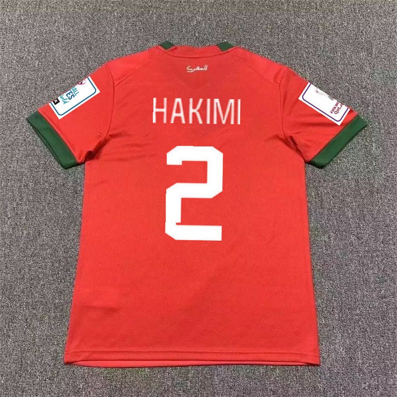 Achraf Hakimi Jersey Men's 2022 World Cup Morocco Soccer Jersey 2