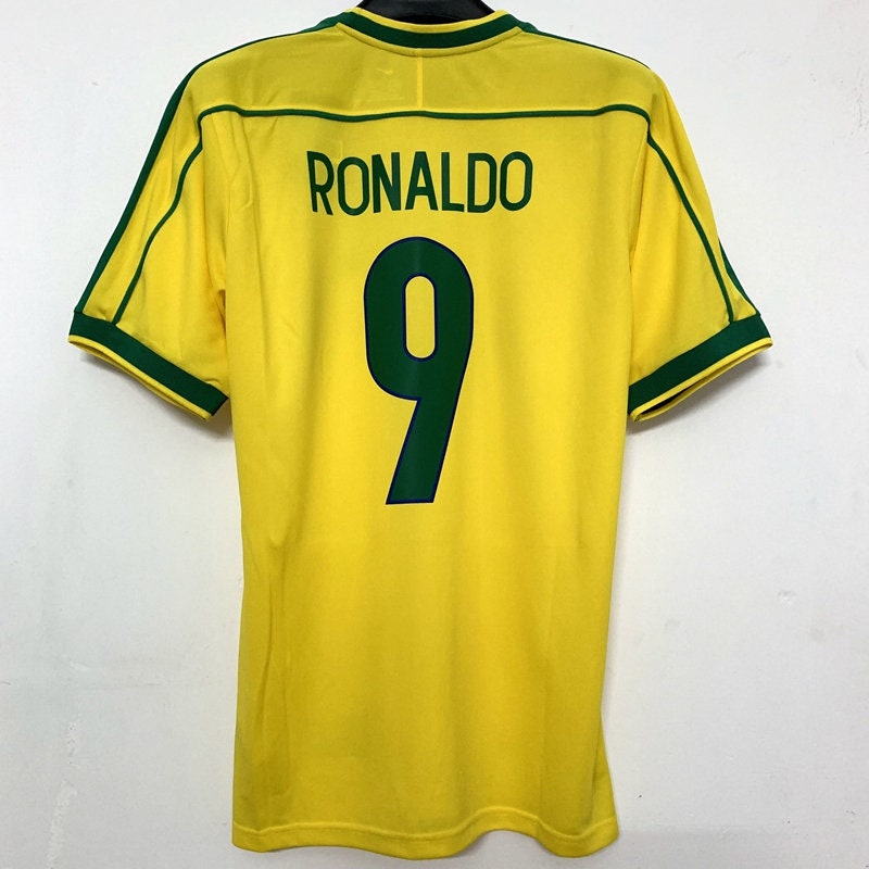 Vintage #9 Ronaldo Jersey 1998 World Cup Brazil Jersey