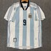 Vintage #9 Batistuta Jersey 1998 World Cup Argentina Jersey 