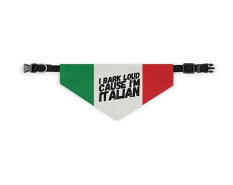Je suis un collier bandana italien fort et fier pour animaux de compagnie