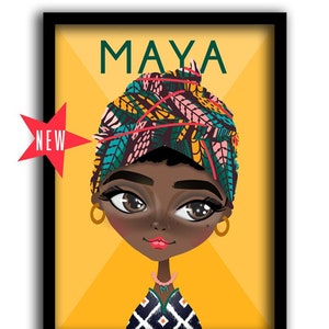 MAYA ANGELOU Art Poster Print // ICONIC Feminist Wall Decor- Inspiring Female Wall art - Classroom Poster - Gallery Wall Artwork