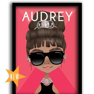 AUDREY HEPBURN Art Poster Print // ICONIC Feminist Wall Decor - Inspiring Female Wall art - Classroom Poster - Gallery Wall Artwork