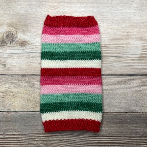 Dyed To Order: Peppermint Wonderland | Self-striping Sock Yarn | Red, Dark Pink, Light Pink, Mint Green, Dark Green,  White | Candy Cane