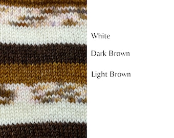 Dyed To Order: Mini, Half, or Full Skein | S'mores | Solid Color Sock Yarn | Contrast Yarn for Heels, Toes, and Cuffs