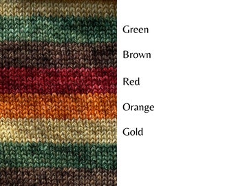 Dyed To Order: Mini, Half, or Full Skein | Autumn Leaves | Solid Color Sock Yarn | Contrast Yarn for Heels, Toes, and Cuffs