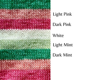 Dyed To Order: Mini, Half, or Full Skein | Retro Christmas | Solid Color Sock Yarn | Contrast Yarn for Heels, Toes, and Cuffs