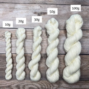 Dyed To Order: Mini, Half, or Full Skein Wizard School Solid Color Sock Yarn Contrast Yarn for Heels, Toes, and Cuffs image 7