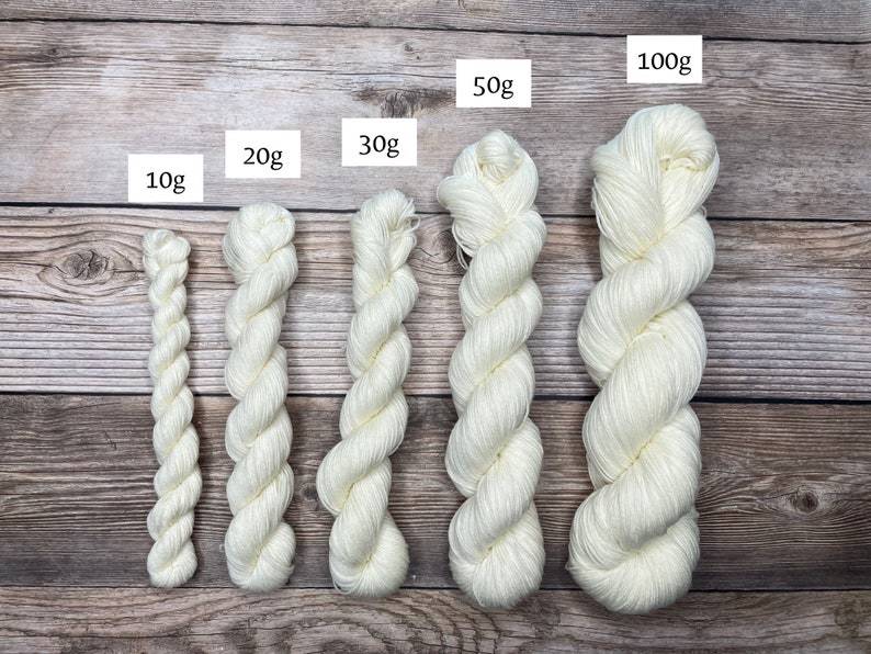 Dyed To Order: Mini, Half, or Full Skein Wizard School Solid Color Sock Yarn Contrast Yarn for Heels, Toes, and Cuffs image 7